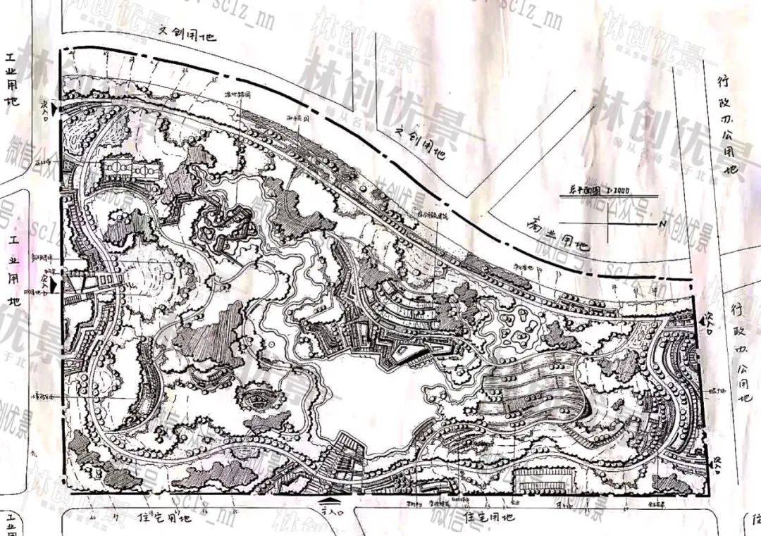 林创课后评图山水关系景观结构专题北林1719年真题评图大赏滨水林下