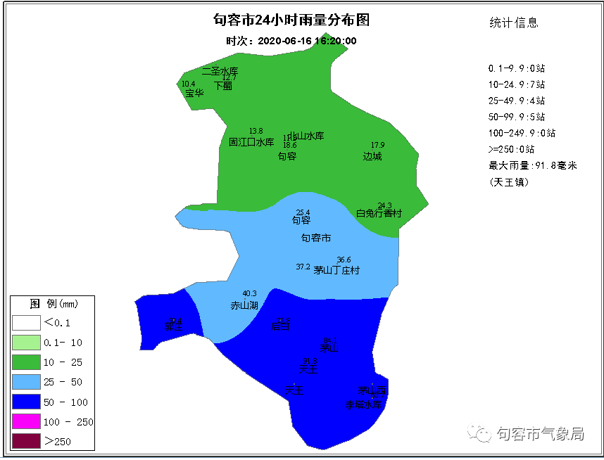 句容市降水分布图