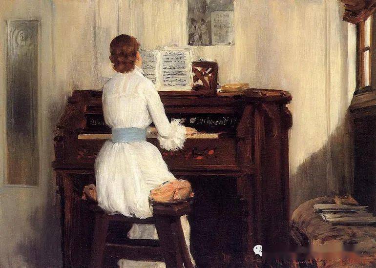 《弹钢琴的蔡斯夫人》,1883年