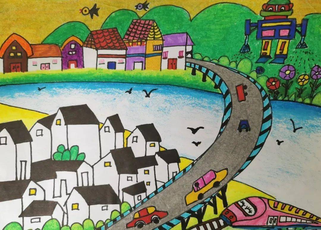 东环小学开展"美丽乡村 未来家园"儿童画创作活动