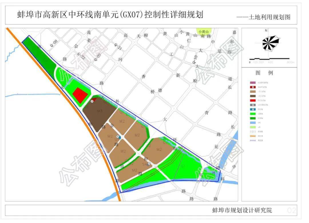 最新规划蚌埠市发布城区土地用途规划