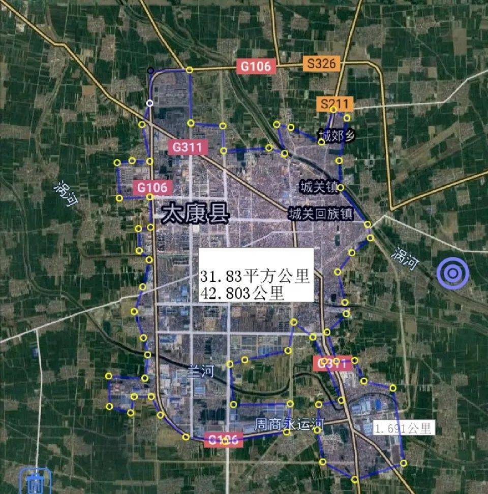 沈丘县在周口市建成区面积中排名第几?