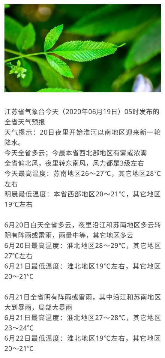 江苏|19-20日江苏都是好天气 新一轮降水接着来