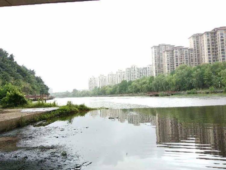 宣城市骑行分会部分队员冒雨骑行宛陵湖东,西两湖.