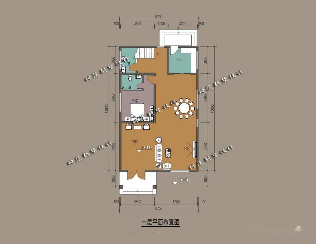 带佛堂8x13米三层半欧式别墅10室5厅适合农村自建