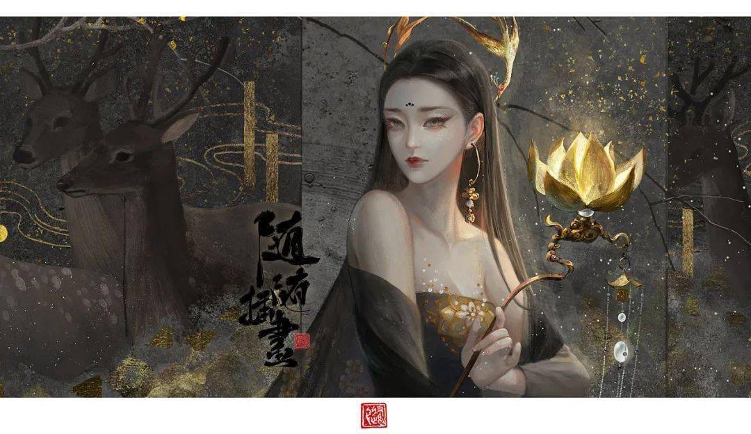花开两生面,人生佛魔间(插画)