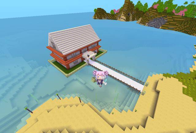 迷你世界:300秒速建"水上别墅",颜值太高,玩家:想住一