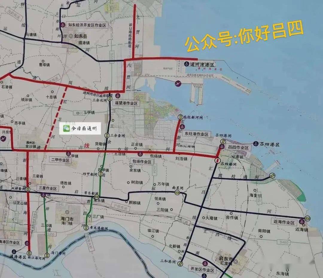 航道网规划示意图连接吕四港镇原天汾乡和西宁乡之间的天汾大桥,至今