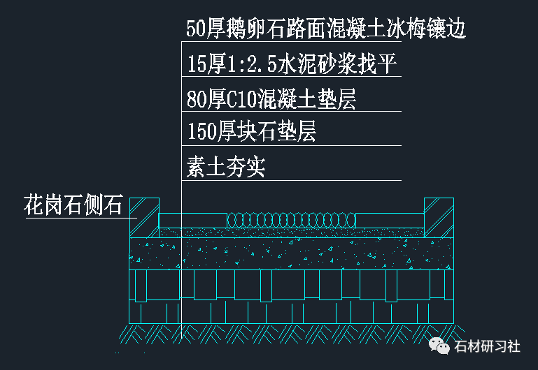 若干石材园路铺装方案cad详图(可下载)