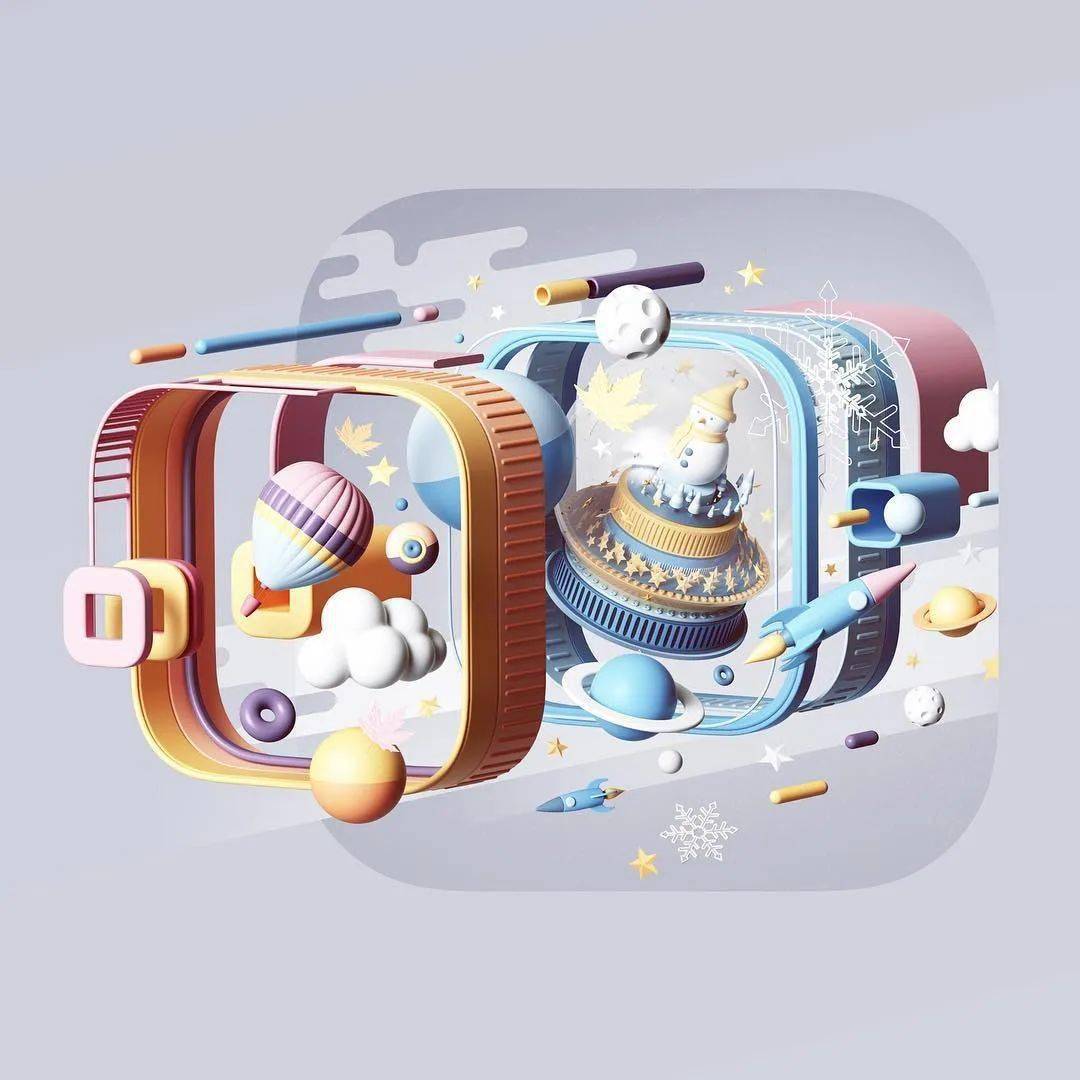 3d插画艺术家,在全虚拟的世界里讲美好