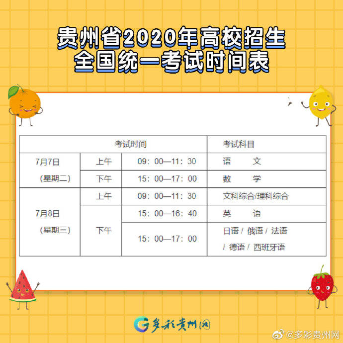 考试|贵州高考7月7日开考 这六项提醒要注意！