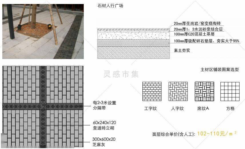 让你的道路铺装设计不再单调,连砖块造型都是爱你的形状(附220种道路