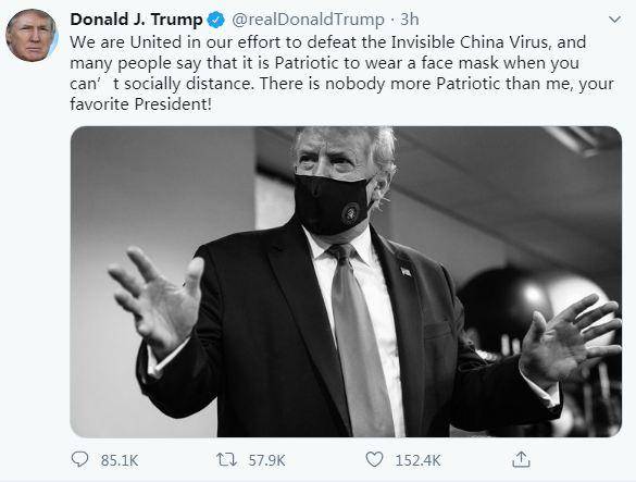 口罩|特朗普拟恢复疫情简报会 呼吁戴口罩仍不忘“甩锅”
