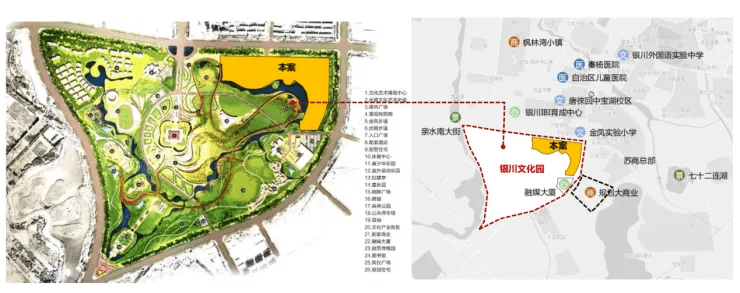 (银川文化园示意图)  随着大量住宅用地的供应,城南已经成为了银川刚