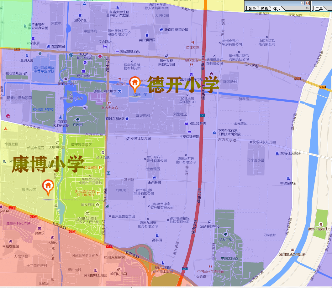 德州经开区,运河区学区划分!附划分图_中小学