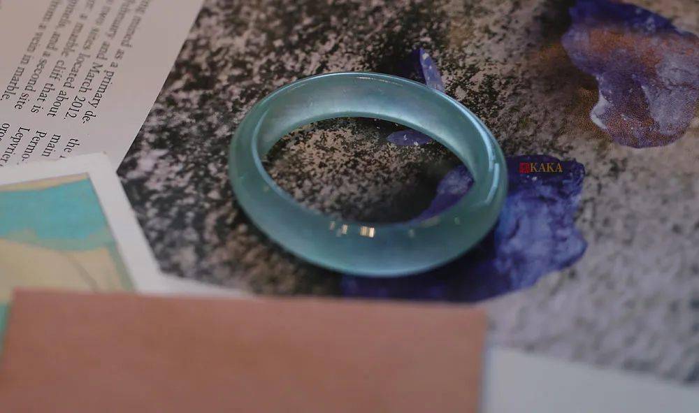 镯子|小圈口冰玻种极光宝镯