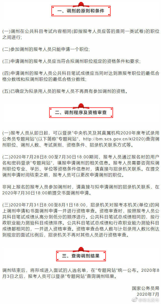 调剂|湖北补录216人！国家公务员考试明起调剂报名