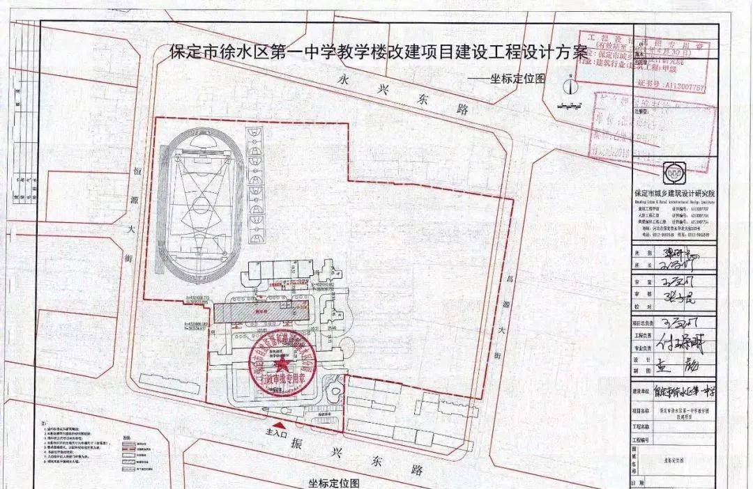 徐水一中教学楼将改建总面积1万余平方米