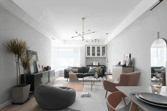 色彩|110㎡现代欧式混搭风，柔美的色彩搭配，美翻了整个家！