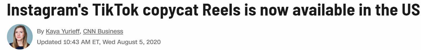 TikTok|北美观察丨美巨头继续“山寨”TikTok 说好的创新光环呢？