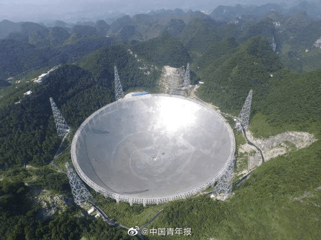 fast是当今世界上最大最灵敏的单天线射电望远镜,被誉为 "中国天眼".