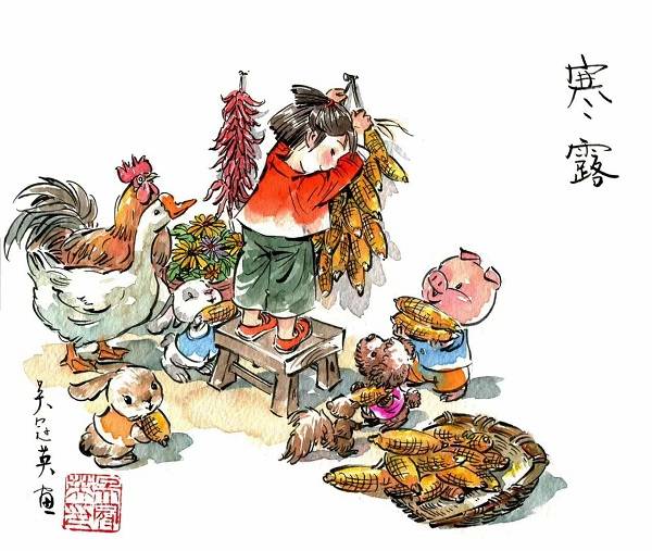清华美院|清华美院教授吴冠英：童心画处暑，在二十四节气中手绘中国
