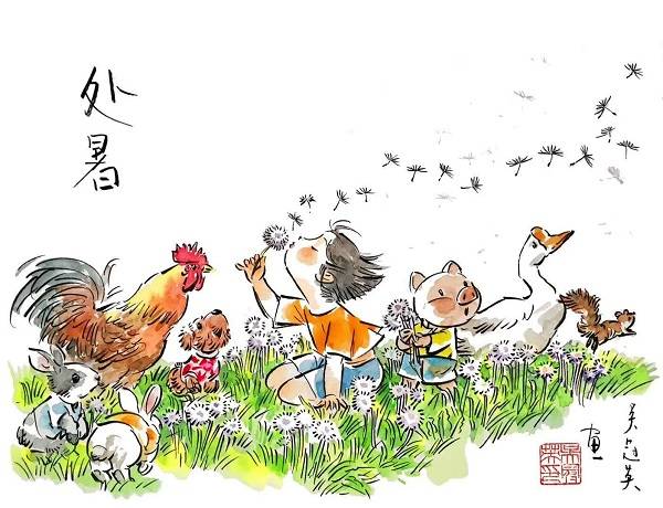 清华美院|清华美院教授吴冠英：童心画处暑，在二十四节气中手绘中国