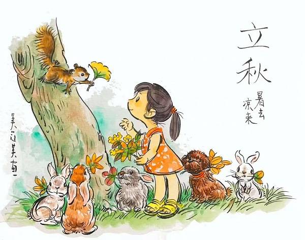 清华美院|清华美院教授吴冠英：童心画处暑，在二十四节气中手绘中国