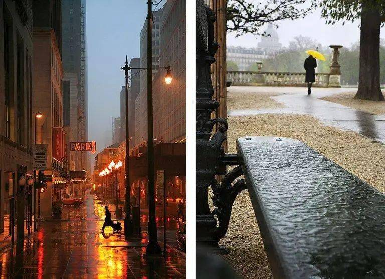 在雨中christophejacrot镜头下的雨中街景