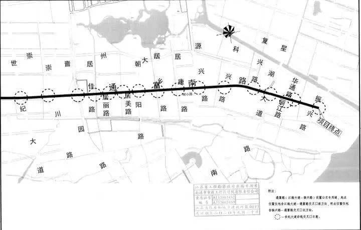 对南通市内  通富路,世纪大道,城港路,长泰路,永兴大道,通盛大道