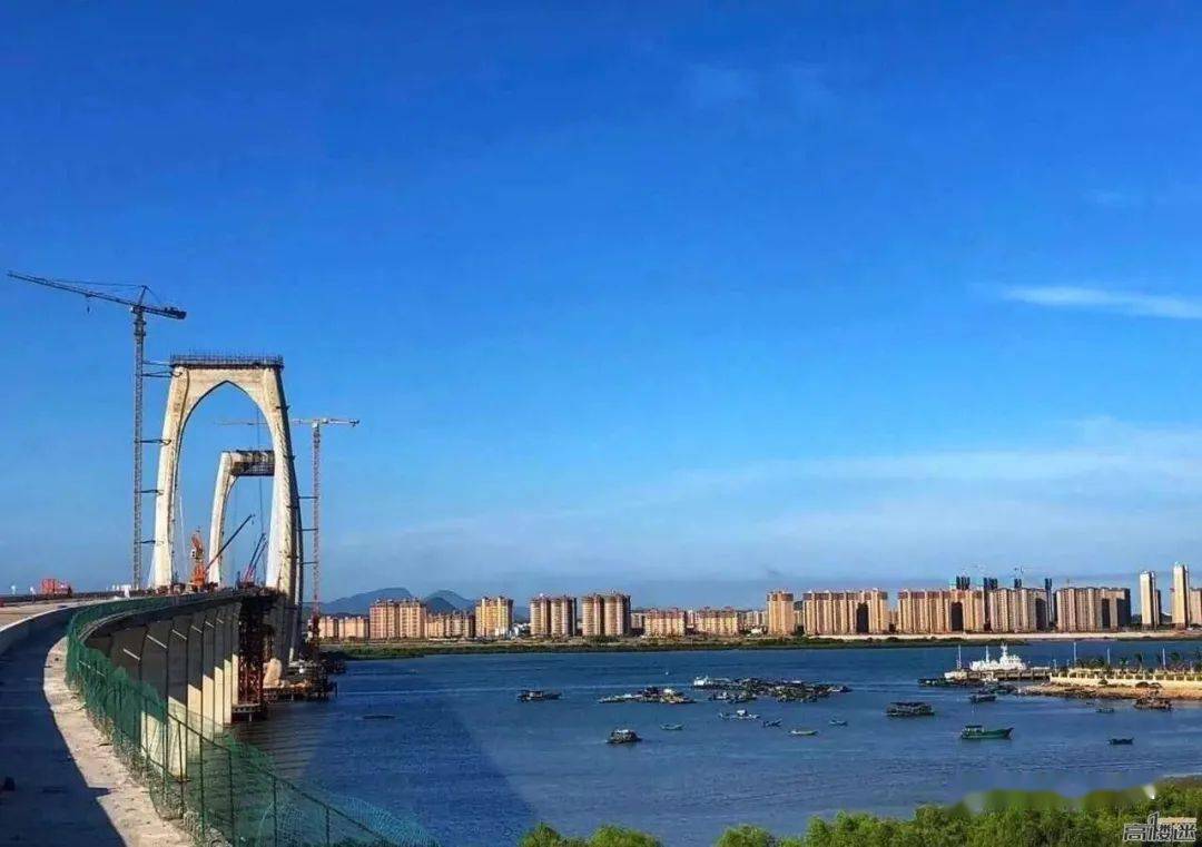 水东湾跨海大桥,清福港大桥最新进展!