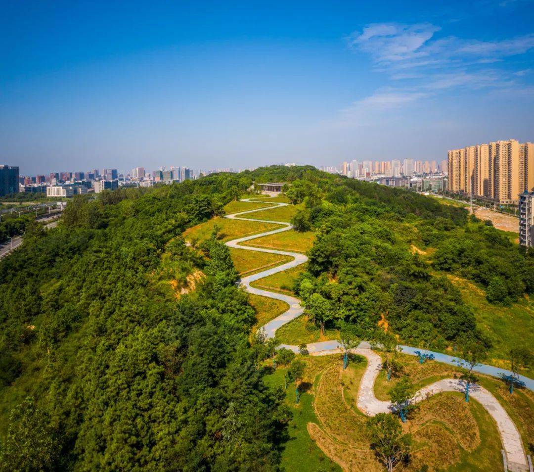 武汉有了条山顶的  "蜿蜒"绿道  就在黄龙山上 一字形山脊勾勒出秀美