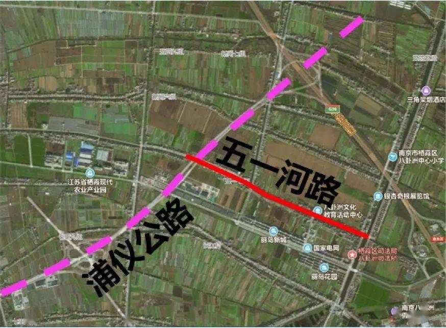 衔接浦仪公路,南京八卦洲规划建主干道五一河路