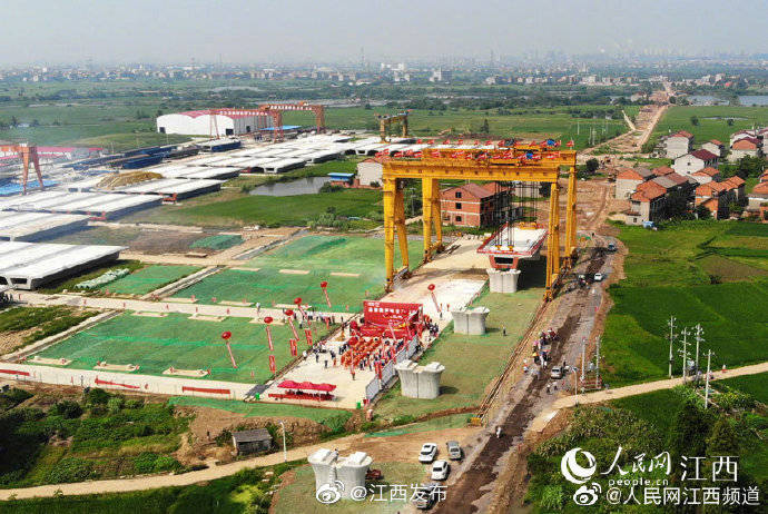 江西|昌景黄高铁开始架设箱梁 江西这四地将无高铁历史