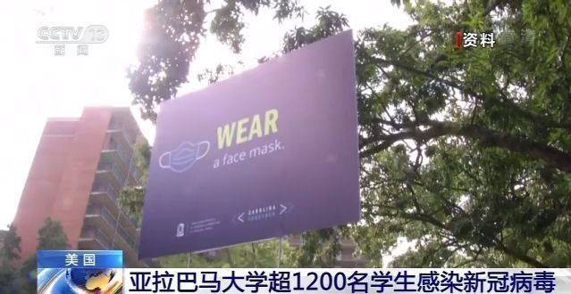 病毒|开学仅两周 美国亚拉巴马大学超1200名学生感染新冠病毒