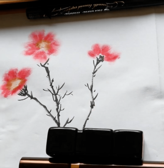 爷叔|好看又心疼！老爸用女儿500元的绝版口红，画出了上海豫园~