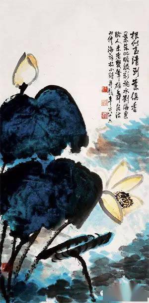 刘海粟画荷