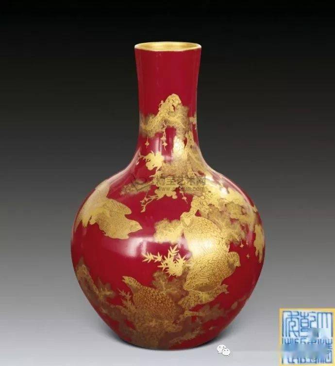 珊瑚红釉描金古瓷很值得观赏，不妨看看吧！_手机搜狐网