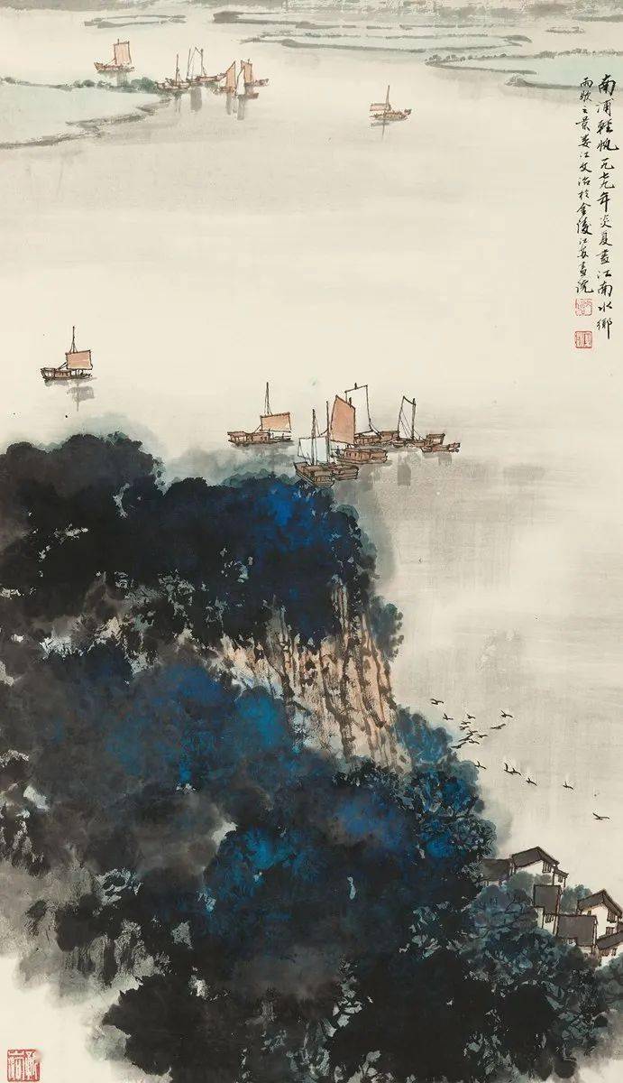 宋文治泼彩山水,让人沉醉!