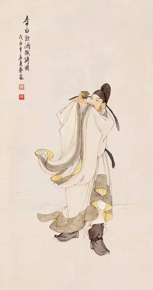他笔下的高士图,飘逸潇洒