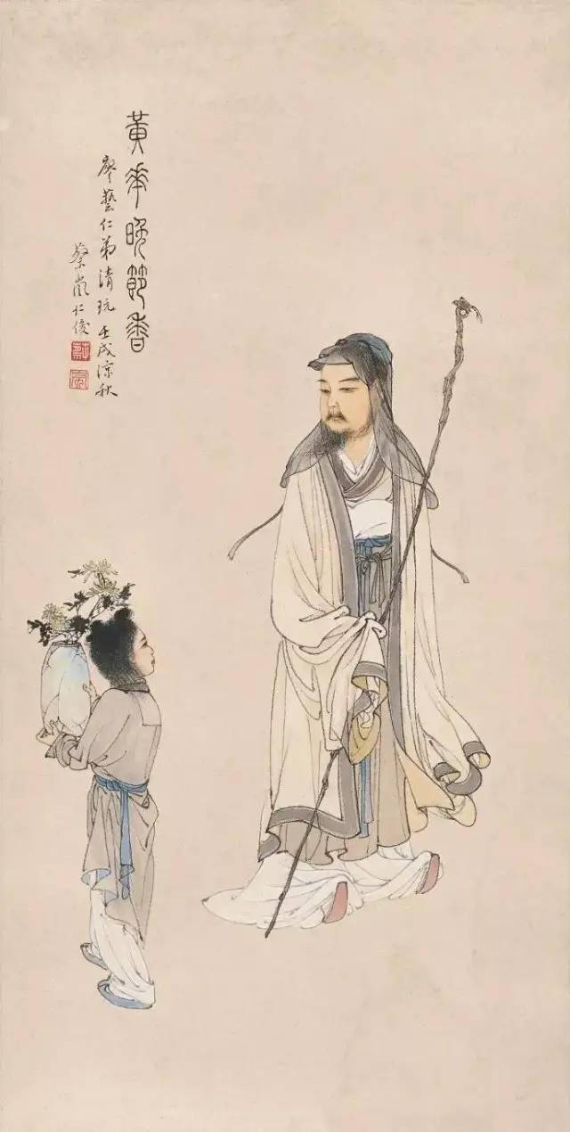 他笔下的高士图,飘逸潇洒