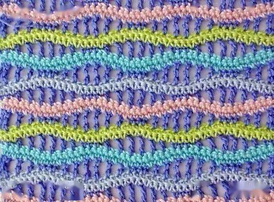 波浪|42款钩针波浪编织花样,钩到手抽筋(附教程)