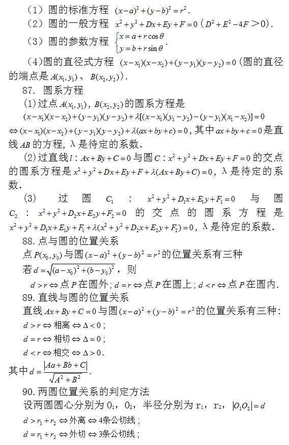 高中|高中数学常考结论203条, 涵盖高中所有重点 ! 请收好 !