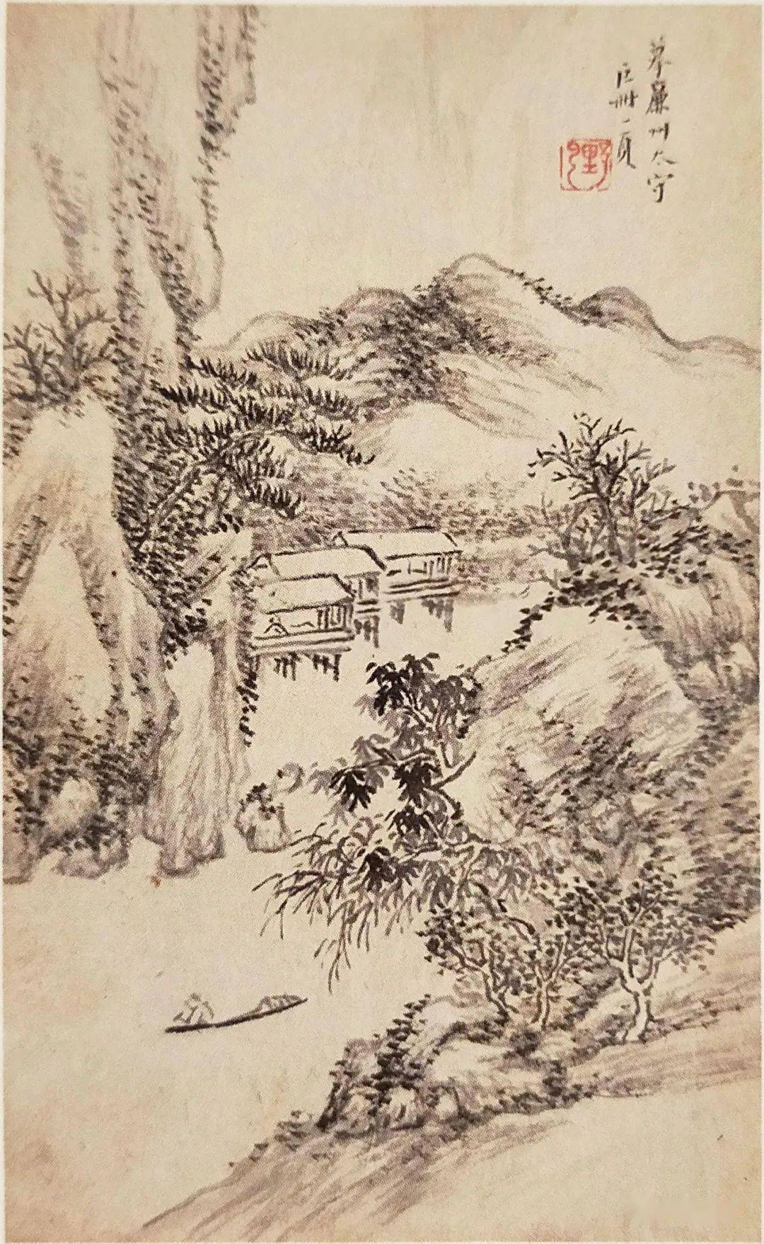 朱鹤年山水作品