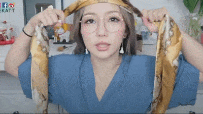 头发|头发出不出油没关系，丝巾绑一下想不出圈都难！