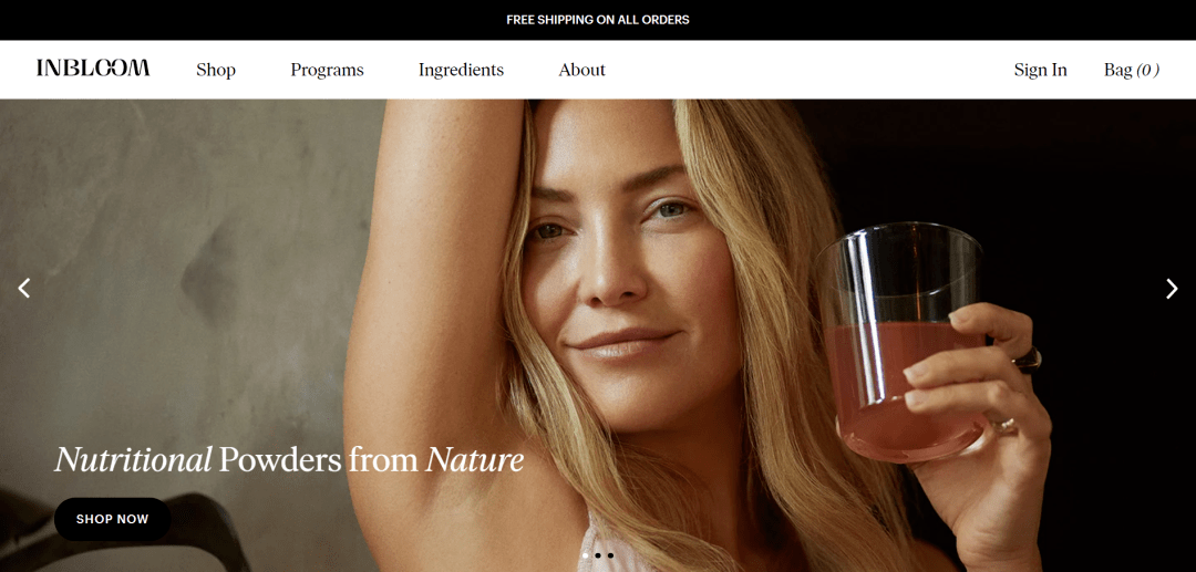 营养|好莱坞女星凯特·哈德森创立纯植物营养补充剂品牌 INBLOOM