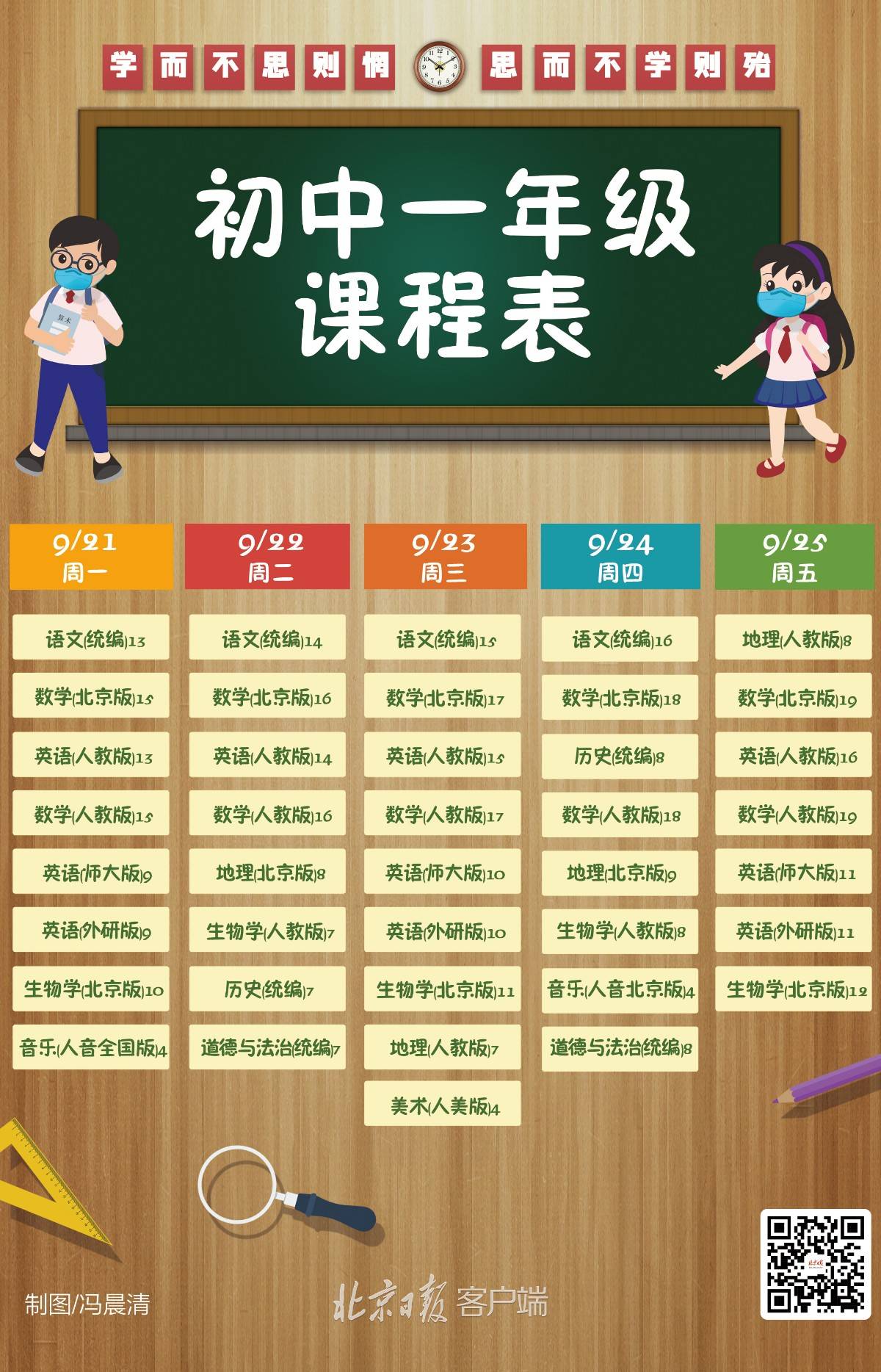 课程表|北京中小学“空中课堂”新一周课程表出炉，收藏！