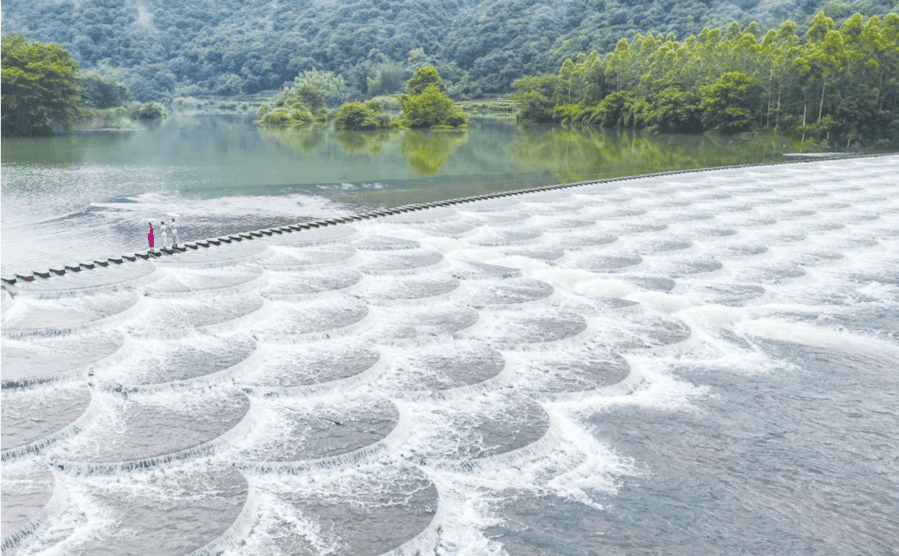 霍童溪沿岸景观—白鹭洲鱼鳞坝