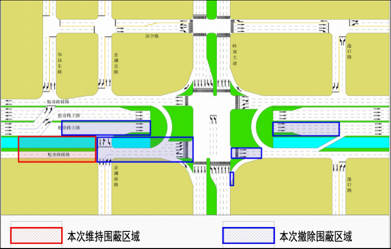 金澜|佛山地铁2号线石梁站周边交通调整！魁奇路岭南隧道双向通车