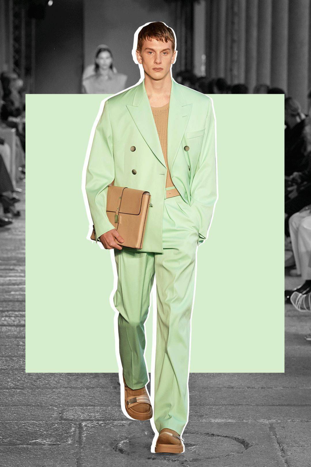 西装|我问一个偶像男星去前女友婚礼穿啥?答:一身荧光绿